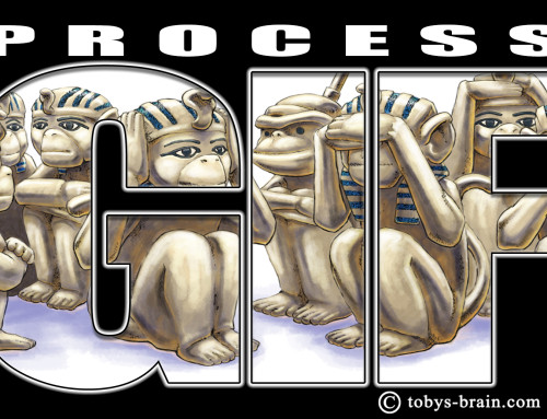 Process GIF: 8 Brass Monkeys