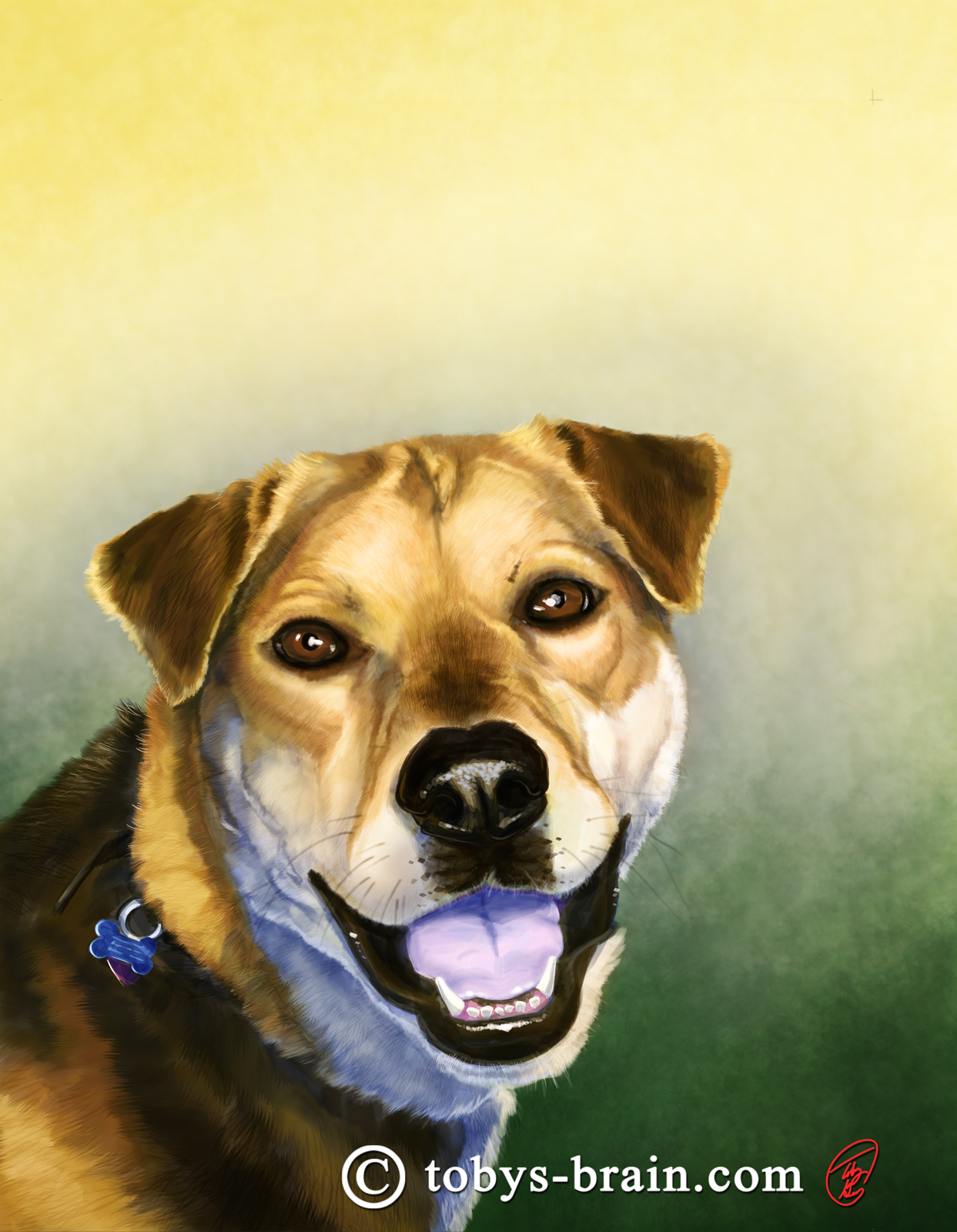 Portrait of my sister's late dog of 15ish years.